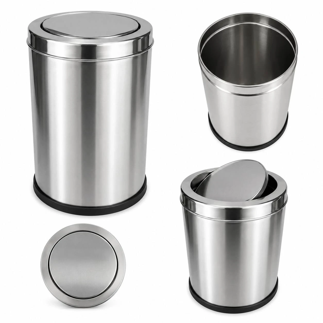 Stainless Steel Swing Dustbin
