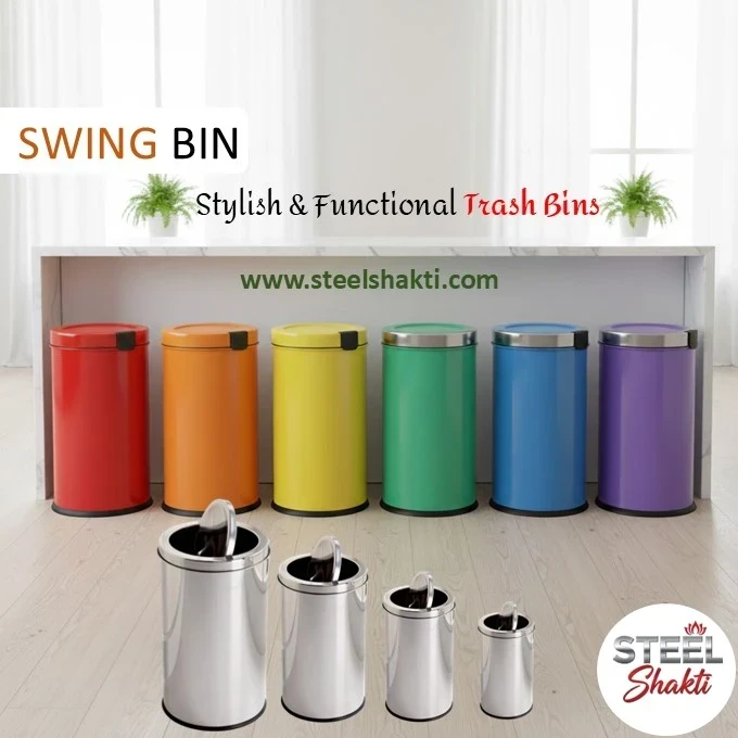 Stainless Steel Swing Dustbin