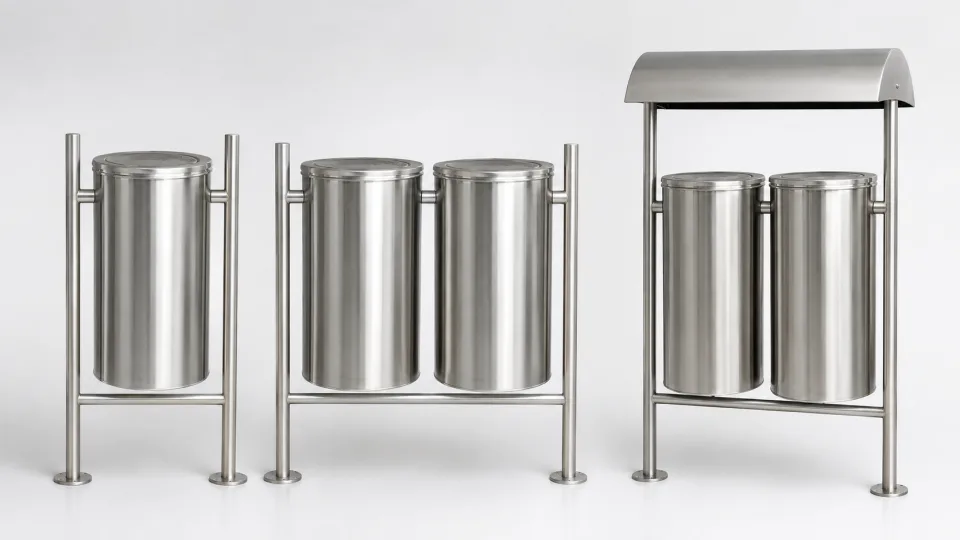 Pole Mounted Dustbin Size & Capacity Guide – 40L to 120L