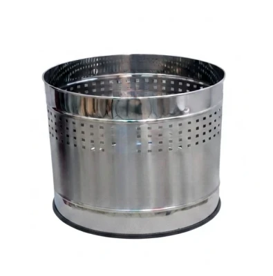 10 inch stainless steel round perforated planter with 13 litre approximate capacity