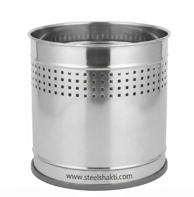 12 inch stainless steel round perforated planter