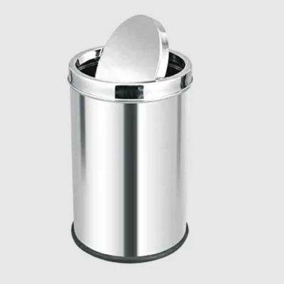 14 x 28 Inch Stainless Steel Swing Dustbin 70L – Durable Swing Lid Bin for Home, Office & Outdoor Use thumbnail