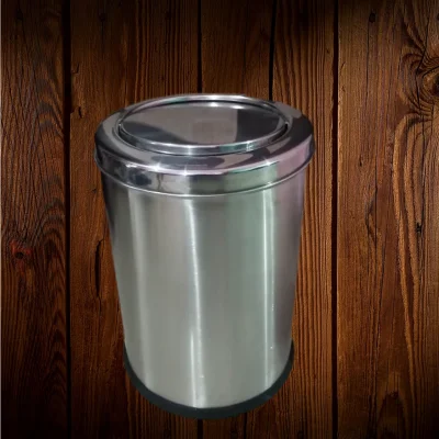 14 x 28 Inch Stainless Steel Swing Dustbin 70L – Durable Swing Lid Bin for Home, Office & Outdoor Use thumbnail