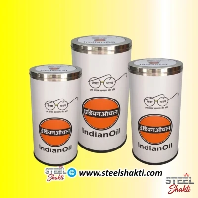 Indian Oil Petrol Pump Commercial Dustbin - Steel Shakti