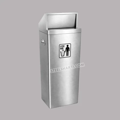 Rectangle Stainless Steel Flap Dustbin