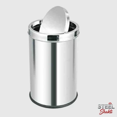 14 x 28 inch stainless steel swing dustbin 70l