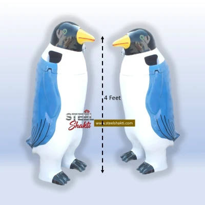 FRP Penguin Dustbin (4 Ft, 60L) | Animal Shaped Dustbin - View 4 | Steel Shakti Fabrication