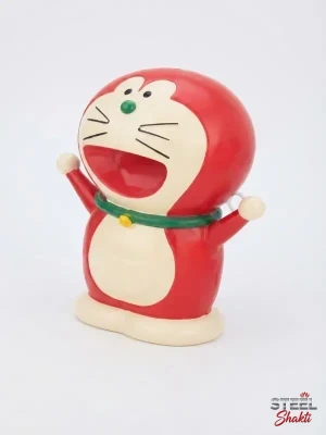 frp doraemon shape dustbin 40 litre - kids outdoor bin