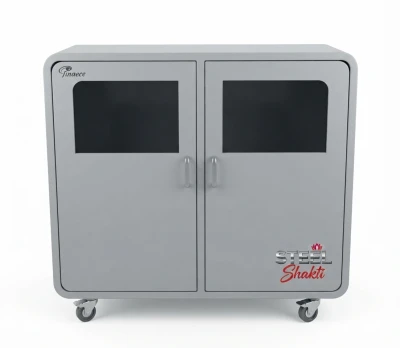 Outdoor Dual Compartment Metal Waste Bin