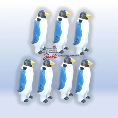 FRP Penguin Dustbin (4 Ft, 60L) | Animal Shaped Dustbin - View 2 | Steel Shakti Fabrication