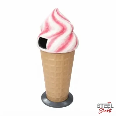 frp ice cream cone cartoon dustbin