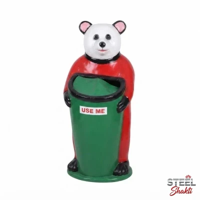 frp teddy bear cartoon dustbin