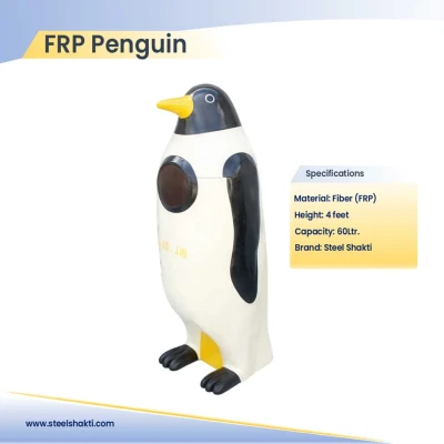 FRP Penguin Dustbin 4 Ft 60L – Best Price Online Deals | Steel Shakti Fabrication