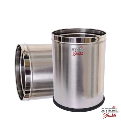 14 x 28 inch stainless steel swing dustbin 70l