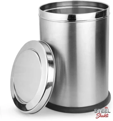 14 x 28 Inch Stainless Steel Swing Dustbin 70L