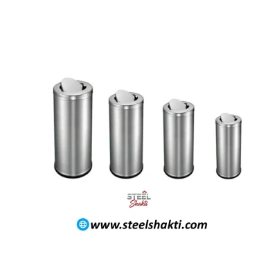 50 Litre Stainless Steel Swing Bin 12x28 Inch for Office Use