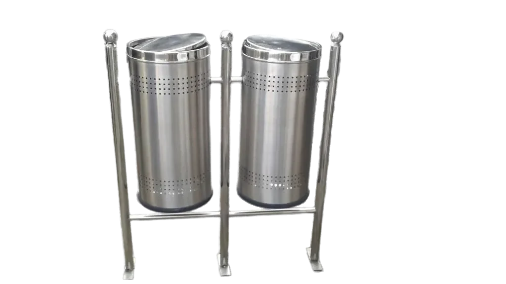 Stainless Steel Swing Type SS Pole Hanging Dustbin – 60 L Capacity